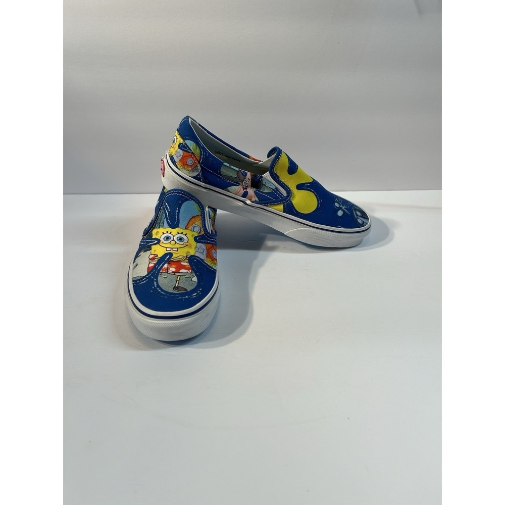 Vans SpongeBob SquarePants Slip On Shoes Men 7.5 Women 9 Blue Nickelodeon - Picture 4 of 8